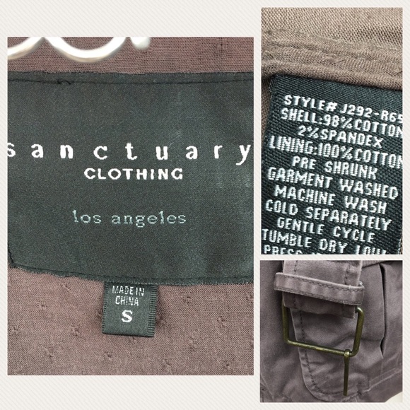 💟 SANCTUARY zip up military jacket lace collar - Picture 8 of 8